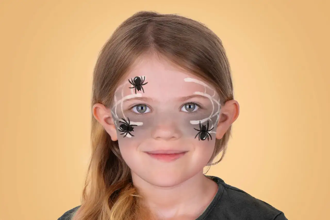 Halloween Make-up Skelett Pop Art Vampir Spinne Puppe einfach